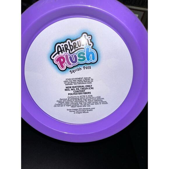 Airbrush Plush Squish Pals Narwhal Storage Can Stencils Paint Age 6+ - Picture 6 of 6